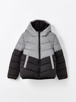 Kap??onlu Reflekt?r Detayl? Erkek ?ocuk ?i?me Mont