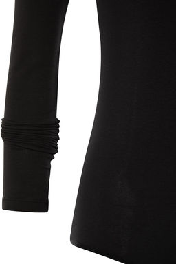 TRENDYOLMILLA Siyah Pamuklu Bal?kc? Yaka Uzun Kollu C?tc?tl? Orme Body THMAW23BD00033 фото 20