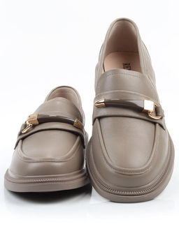 03-DEB106-4 KHAKI Лоферы женские (натуральная кожа)