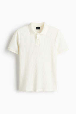 Polo en punto gofrado Slim Fit