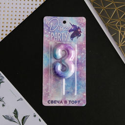 Свеча-цифра в торт 3