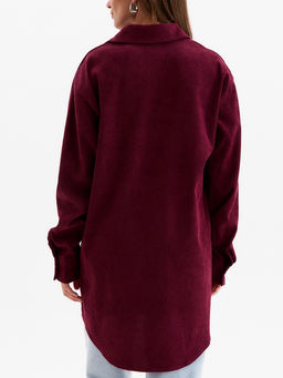 Рубашка женская MINAKU: Velvet Collection, размер 40, бордовый