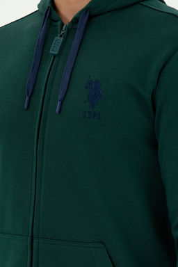 Мужской темно-зеленый вязаный кардиган - U.s. polo assn фото 19
