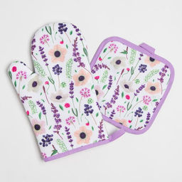 Кухонный набор Доляна Прованс, прихватка 17*17 см, рукавица 26*16 см,100% п/э  фото 3