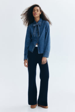 Blusa denim con lazada - H&m фото 4