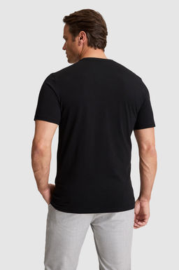 Erkek Siyah Regular Fit Bisiklet YakaTi__rt
