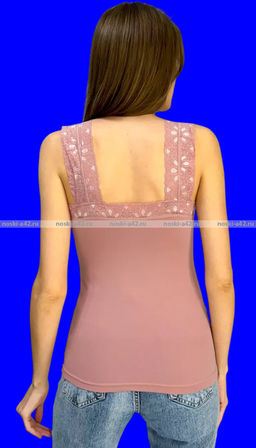 Цена за 1 шт. Майки женские Турция Кружево арт. 9006 пудровый