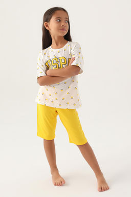 K_z _ocuk Krem Pijama Tak_m_ Sepette S_rpriz _ndirim