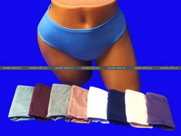 Цена за 12 шт. Трусы женские однотонные MASHILUN арт. 167 XL (44-46) + 2XL (46-48) + 3ХL (48-50)