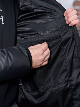 Пуховик мужской удлиненный "Russia" черный