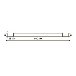 LED-T8-9W/SPSB/G13/CL PLP30WH Лампа светодиодная для растений. Форма "T8", прозрачная. Спектр для рассады и цветения. ТМ Uniel.