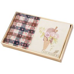 НАБОР ПОЛОТЕНЕЦ ИЗ 2-Х ШТ МОРОЖЕНОЕ,50Х30СМ, МАХРА ШАМП+РОГОЖКА 100