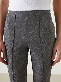 Ekstra Dar Fit Parlak G?r?n?ml? Kad?n Pantolon