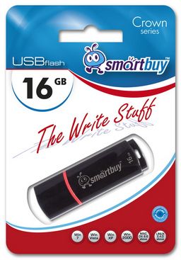Флеш-накопитель 16Гб "Smartbuy Crown" Black (SB16GBCRK-BTL)