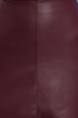 TRENDYOLMILLA Bordo A Line/Can Kesim Mini Etek TWOAW25ET00129  фото 3