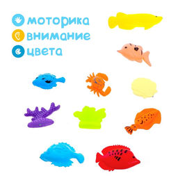 Рыбалка «Большие рыбки» 10 рыбок, 2 удочки, 2 сачка
