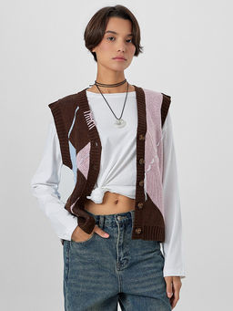 Жилет женский коричневый - Mark formelle фото 6