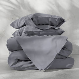 Постельное бельё Этель Евро Tencel 200*220см, 230*245см, 50*70см-2шт, цвет серый  фото 5