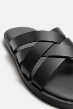 LEATHER STRAP SANDALS - Zara фото 5