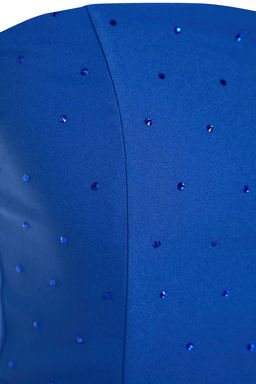 TRENDYOLMILLA Siyah Vucuda Oturan Astarl? Parlak Tasl? Dokuma S?k Abiye Elbise TPRSS23EL00476 фото 13