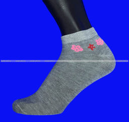 Цена за 12 пар. Следки женские однотонные "Цветочки"