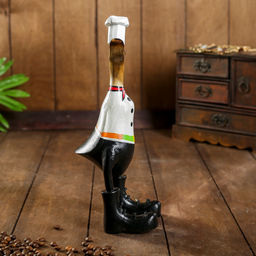 Сувенир «Утка Повар», 13×9×27 см, дерево