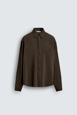 Рубашка Camisa Fluida Relaxed Fit коричневая