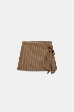 FALDA PANTAL?N NUDO ABALORIOS / Marr?n - Zara фото 6