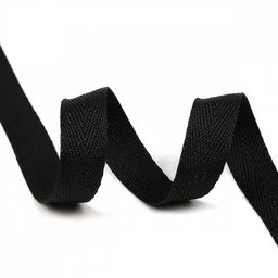 Лента-тесьма 20мм киперная 4г полиэстер TBY цв.F322 черный уп.50м