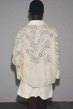 ZW COLLECTION SHIRT WITH CUTWORK EMBROIDERY