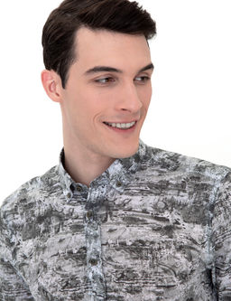 Haki Slim Fit Uzun Kollu G_mlek