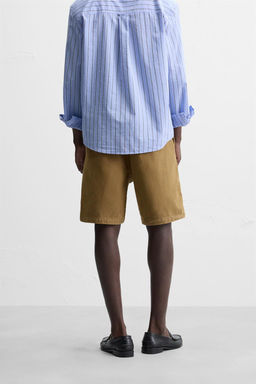 TEXTURED REGULAR FIT BERMUDA SHORTS - Zara фото 3