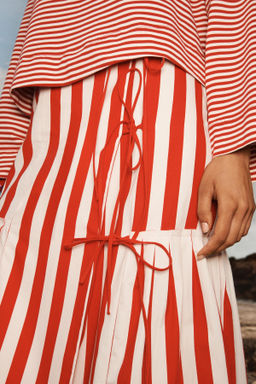 LIMITED EDITION STRIPED MIDI SKIRT - Zara фото 9