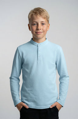 Рубашка-поло с длинным рукавом для мальчика Happyfox