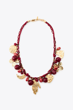 TRIPLE CORD CHARM NECKLACE - Zara фото 2