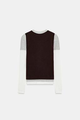 TRIPLE EFFECT LONG SLEEVE T-SHIRT - Zara фото 6