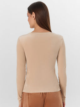 Джемпер женский бежевый велюровый - Mark formelle фото 2