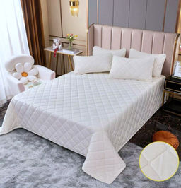 Покрывало Велюровое H Кремовый 150х210