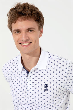 U. S. Polo Assn Мужская белая футболка с воротником-поло - U.s. polo assn фото 8