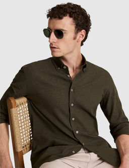 Haki Regular Fit Uzun Kollu G_mlek