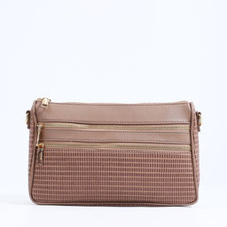 Сумка кросс-боди на молнии, цвет бежевый