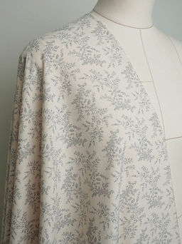 Теплый хлопок Осенние травы цв.кремовый, ш.1.5м, хлопок-100%, 160гр/м.кв - Купава фото 2