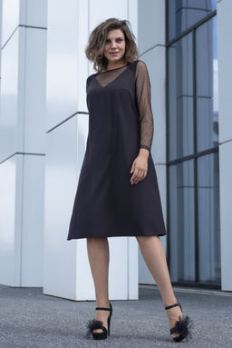 Платье Avanti 1618 серый/черный - Mira fashion фото 432