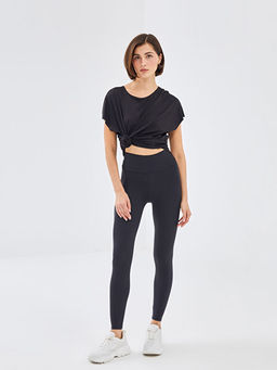 Kad?n Beli Lastikli Ekstra Dar Fit D?z Tayt