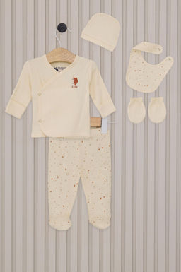 K_z Bebek Krem Hastane __k___ %100 Pamuk 5li Z_b_n Set