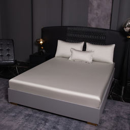 Комплект постельного белья Однотонный Сатин Премиум на резинке OCPR006 180*200*30;160*200*30;140*200*30 2 спальный 4 Наволочки