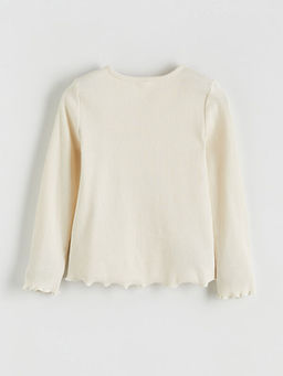 Bisiklet Yaka Fitilli K?z ?ocuk Ti??rt