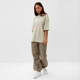 Футболка женская Mist: Leo, размер 46, бежевая