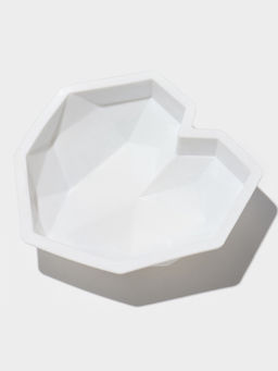 Форма для муссовых десертов и выпечки KONFINETTA Геометрия любви, силикон, 21.5?20?6 см, белая