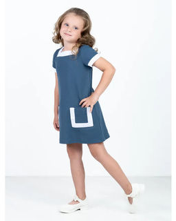 Платье Ретро рукав 3/4, цвет серый, 100% х/б